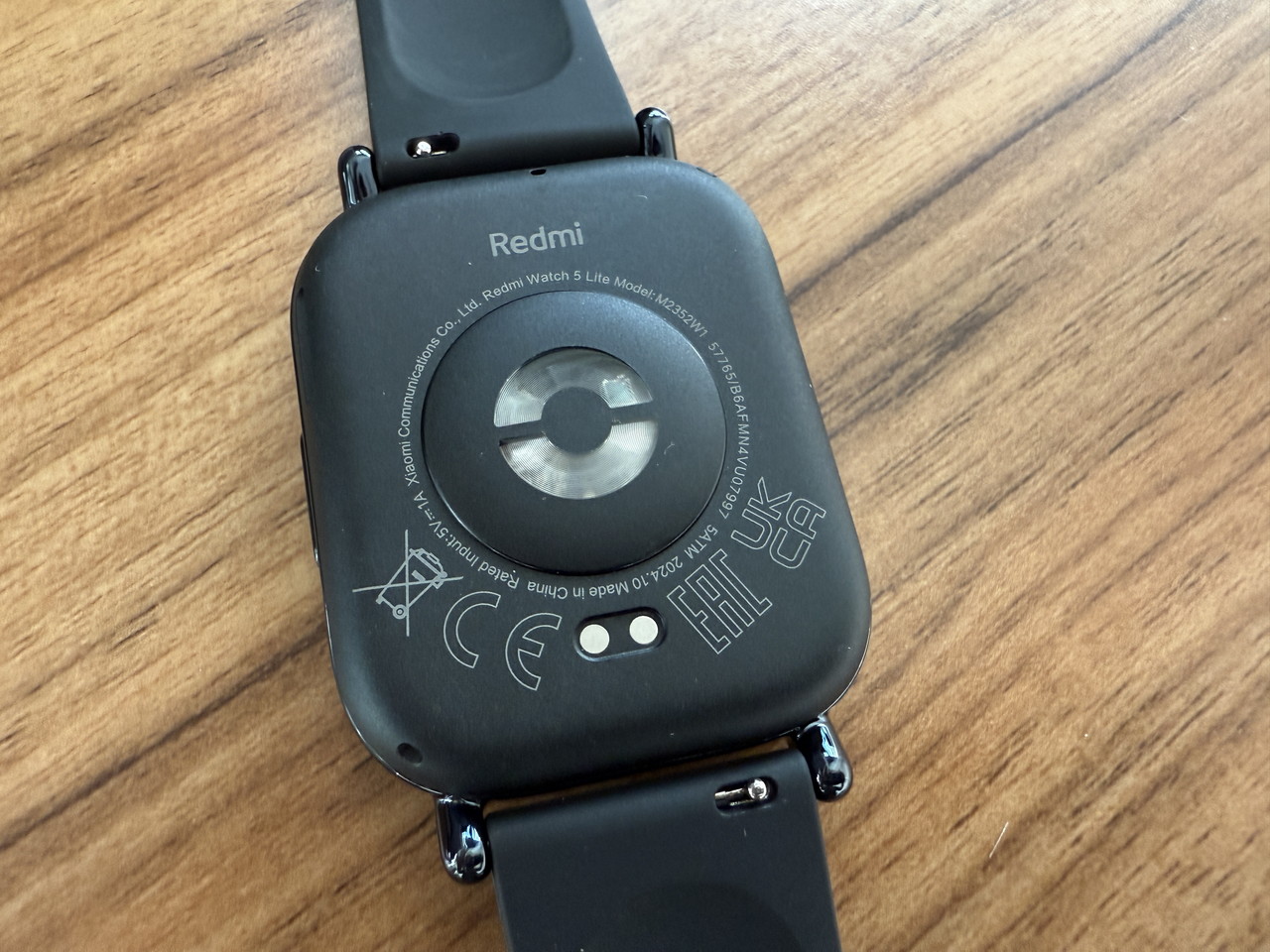 ウォッチ背面の端子