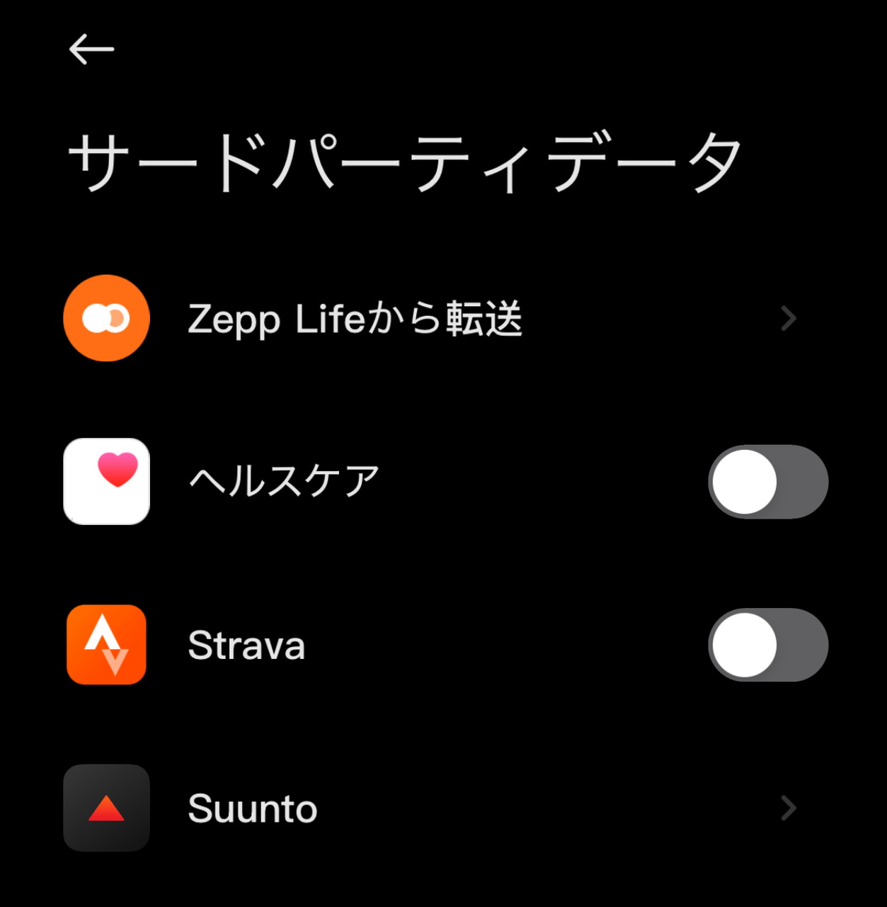 サードパーティデータの連携機能