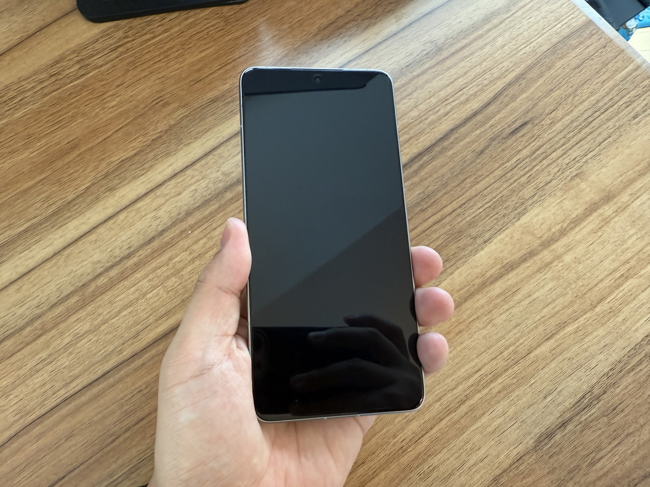 Xiaomi 14T Proを手に持つ様子-正面