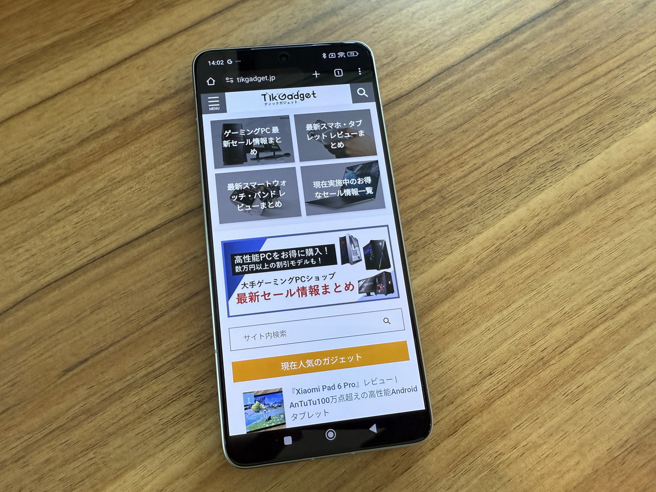 ウェブサイト閲覧の様子2