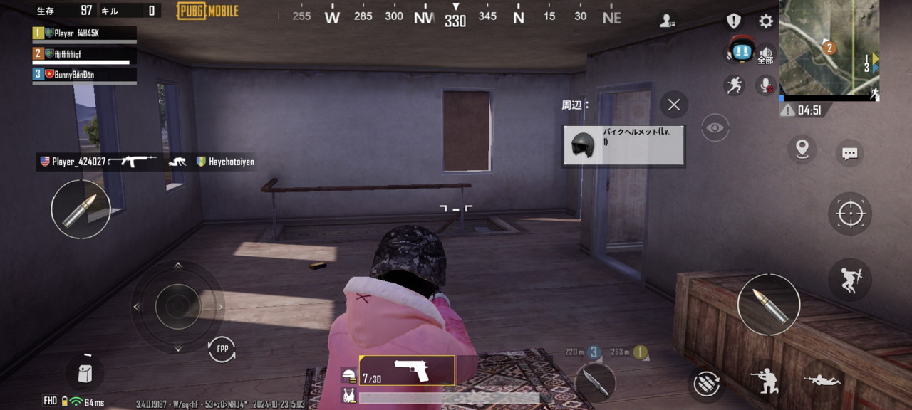 PUBGプレイの様子1