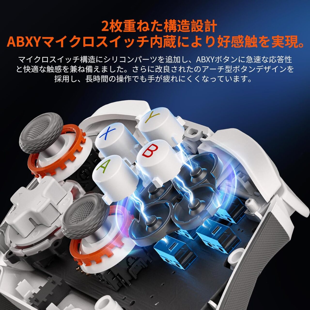 ABXYマイクロスイッチ内蔵