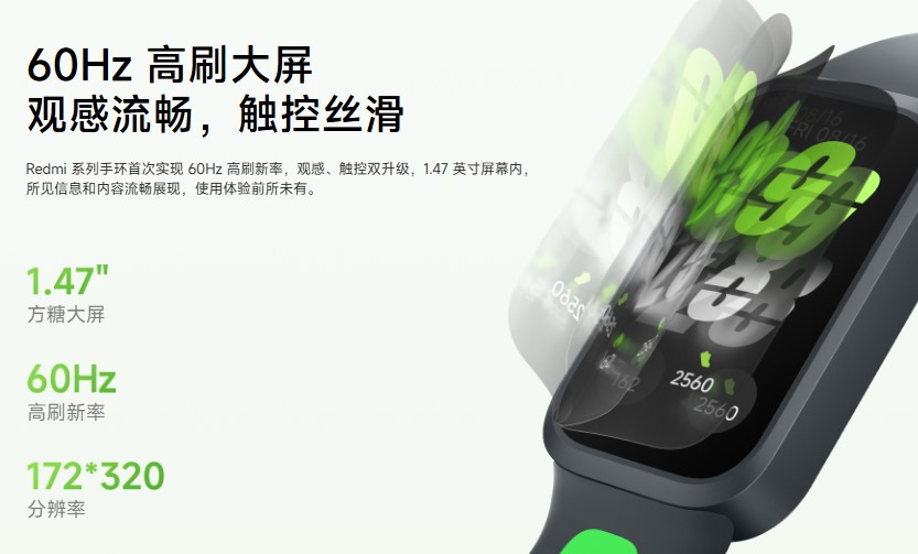 Xiaomi Redmi Band 3のディスプレイ仕様