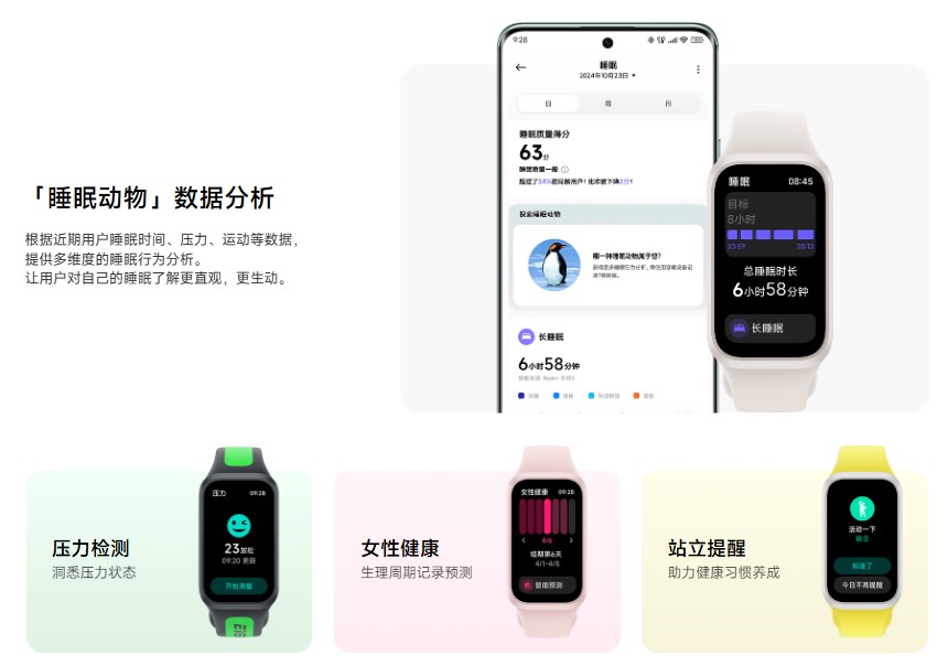 一通りの健康管理機能も搭載