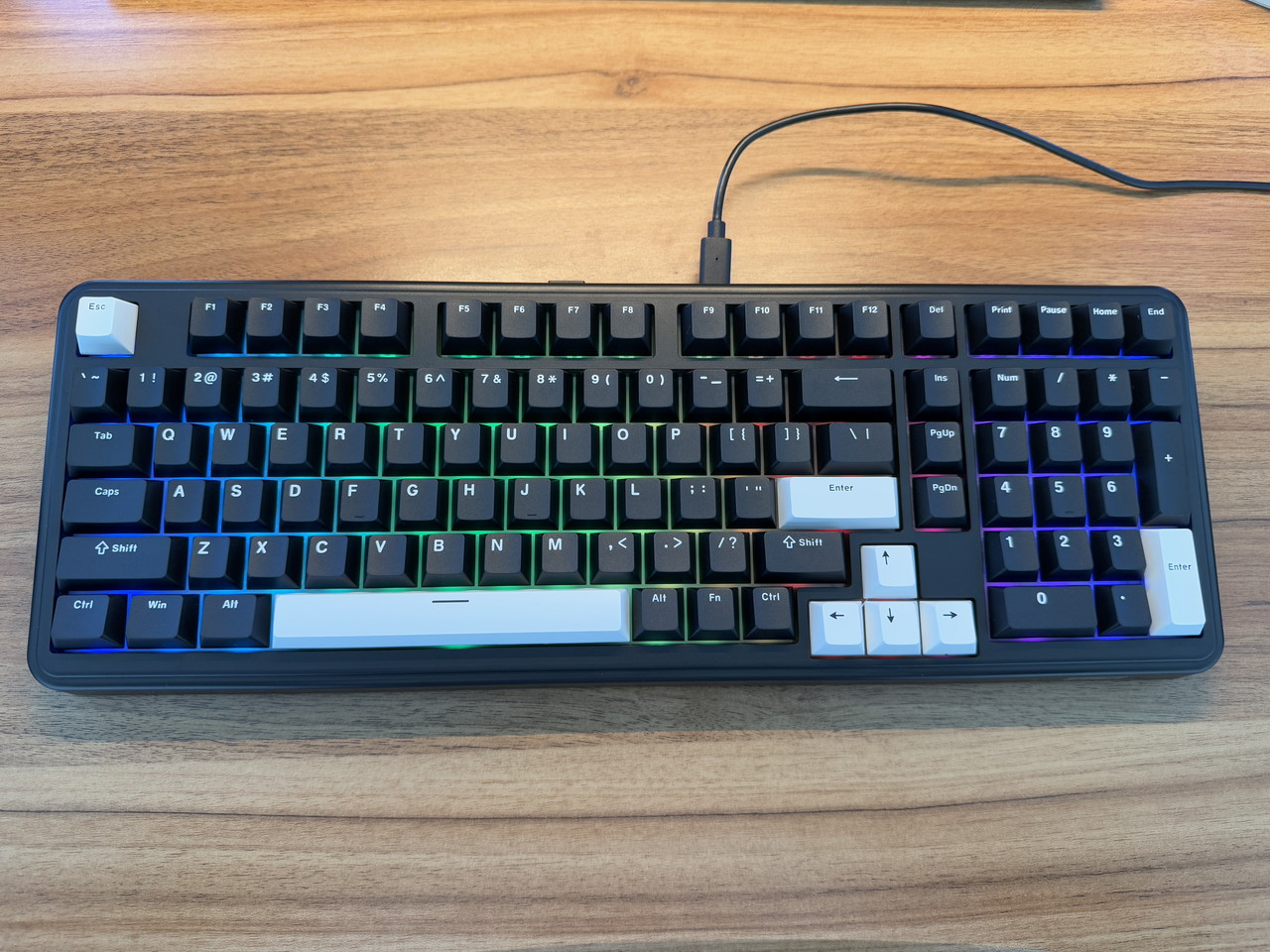 キーボード有線接続の場合