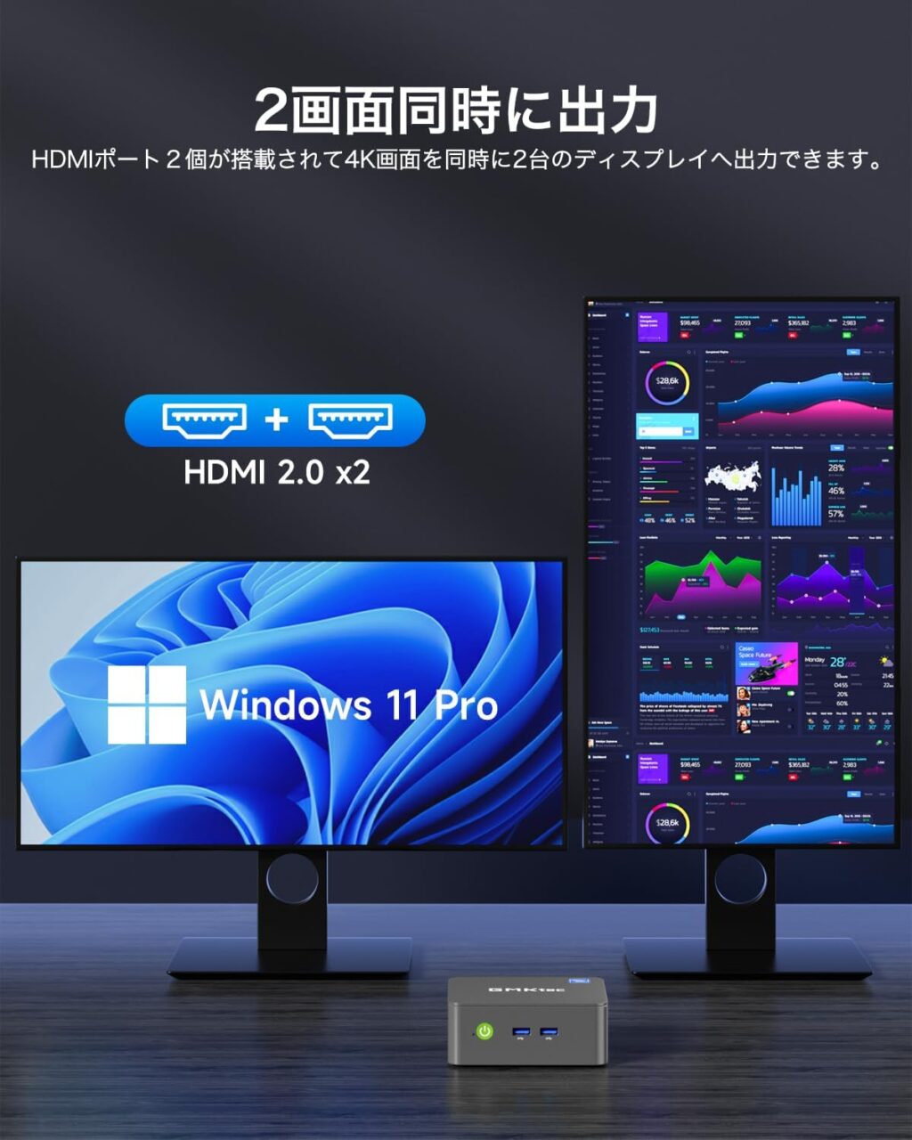 GMKtec NucBox G3 Plusの映像出力スペック