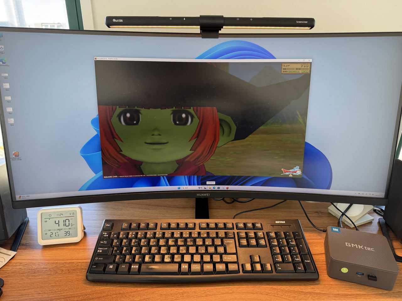 ドラゴンクエスト10のベンチマークテスト実行の様子