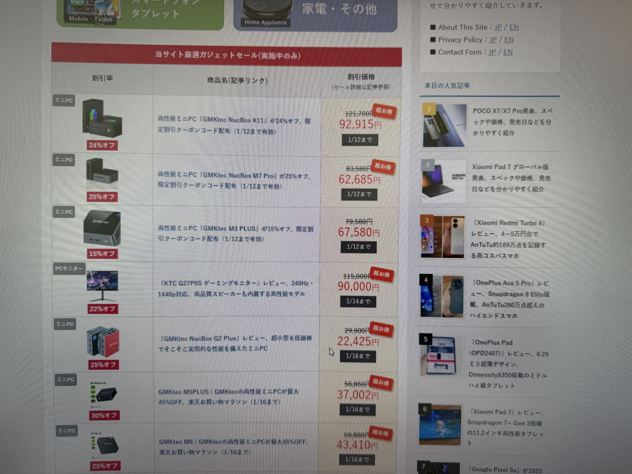 ウェブサイト閲覧の様子2