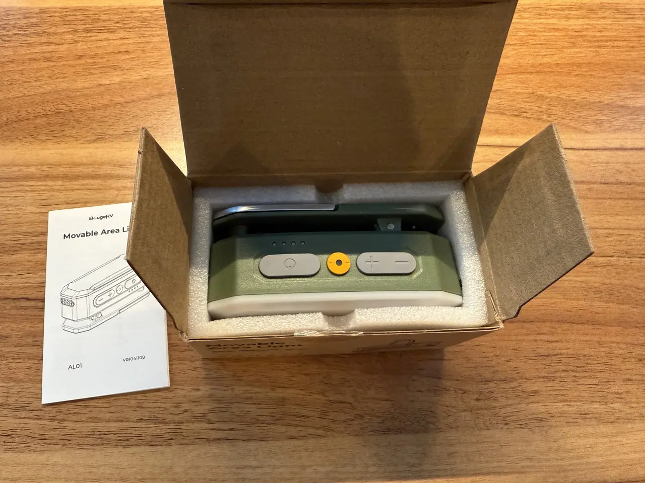 箱を開けた様子