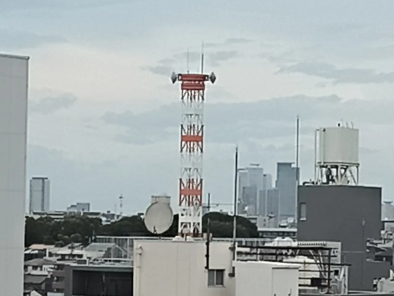 リアカメラで撮影した屋外(8倍)
