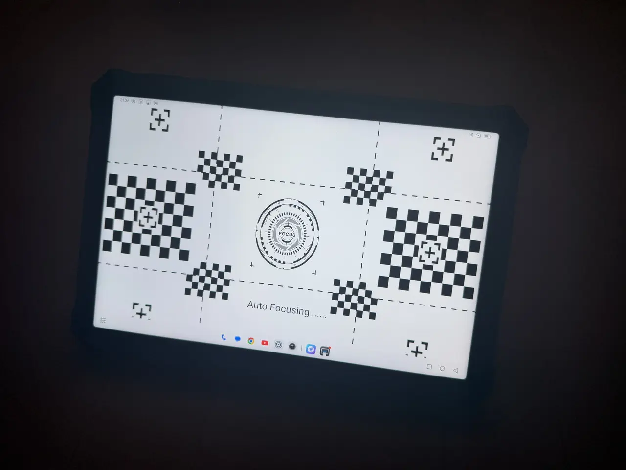 焦点自動補正・キーストーン自動補正画面