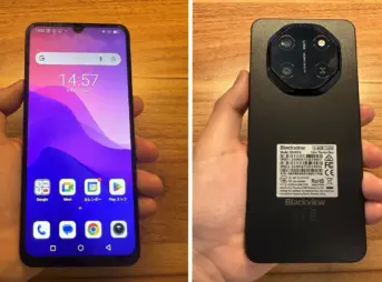 Blackview SHARK 6の前面と背面