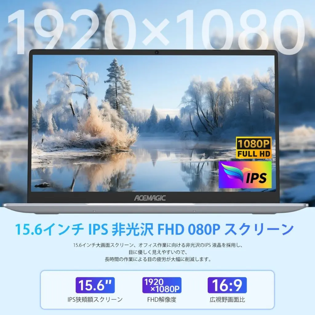 ACEMAGIC LX15 N97のディスプレイ仕様