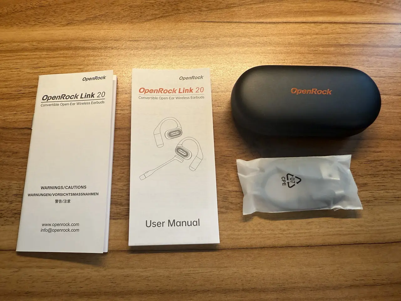 OpenRock Link 20のパッケージ付属品一式