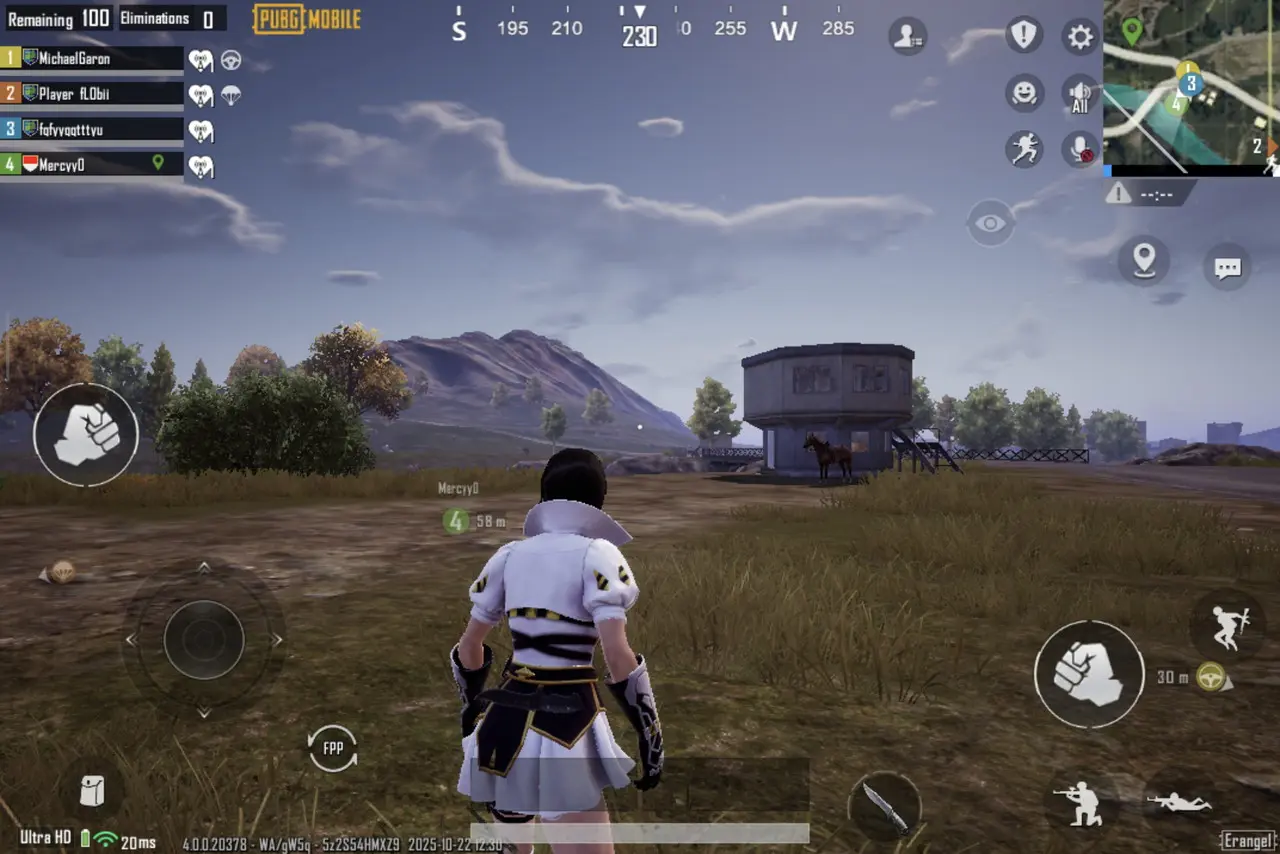 PUBGのプレイ画面1