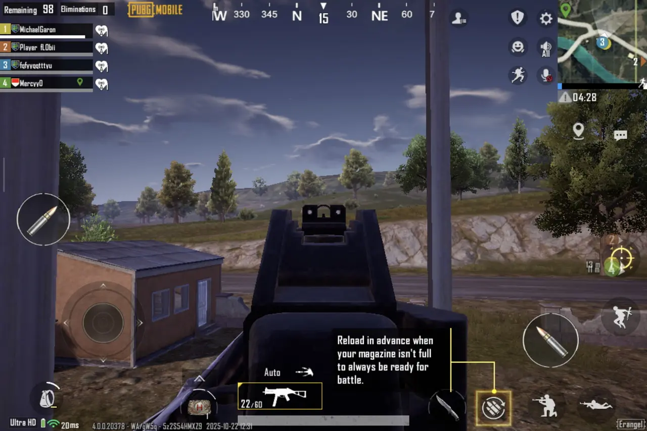 PUBGのプレイ画面2