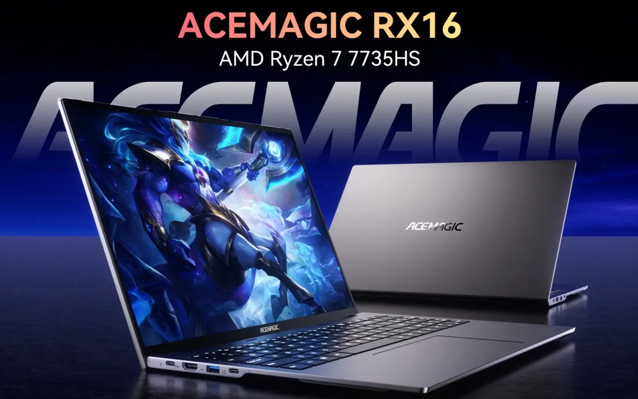ACEMAGIC RX16 7735HSモデルのキービジュアル