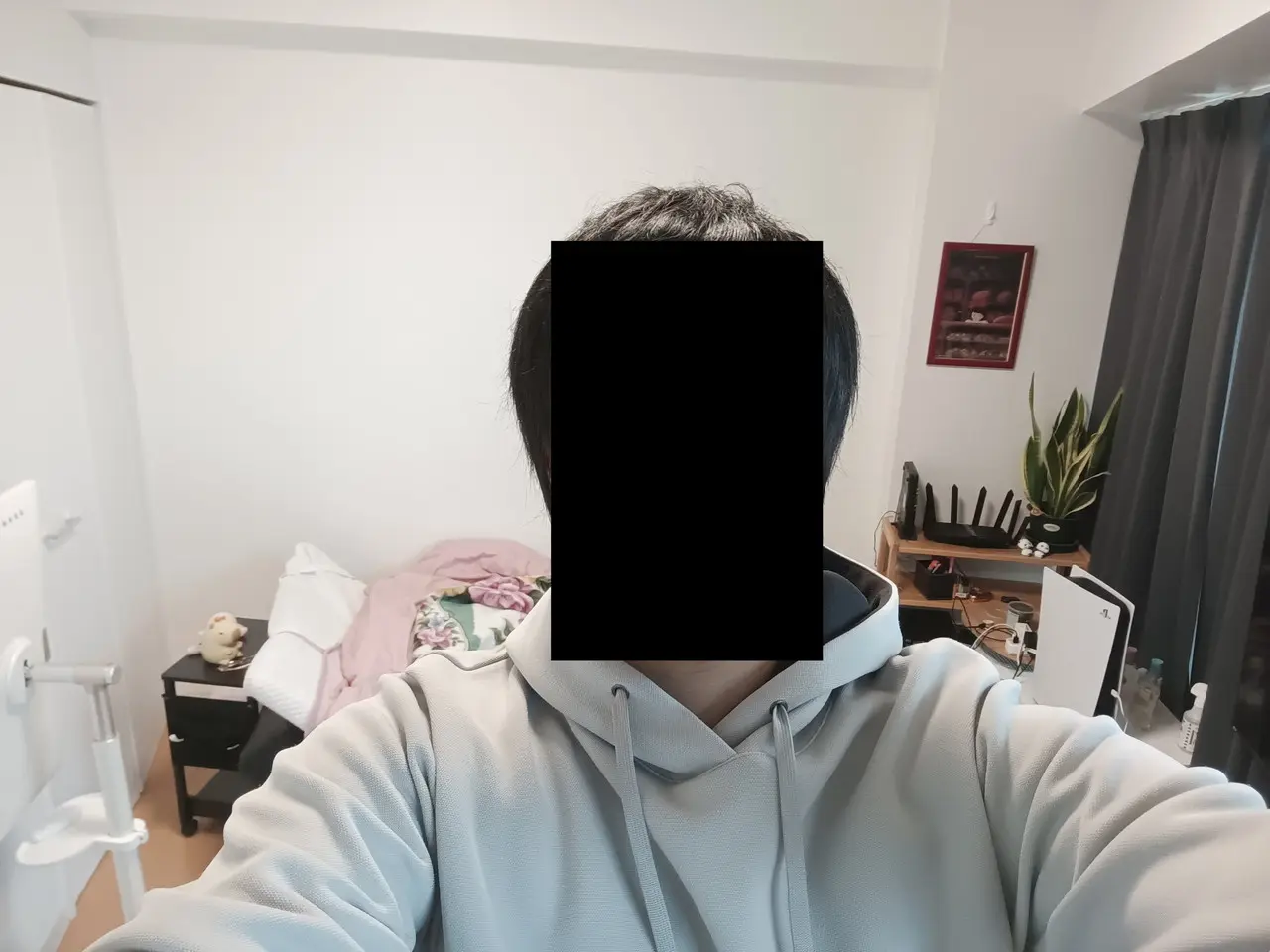 FOSSIBOT F113のフロントカメラで自撮りした写真