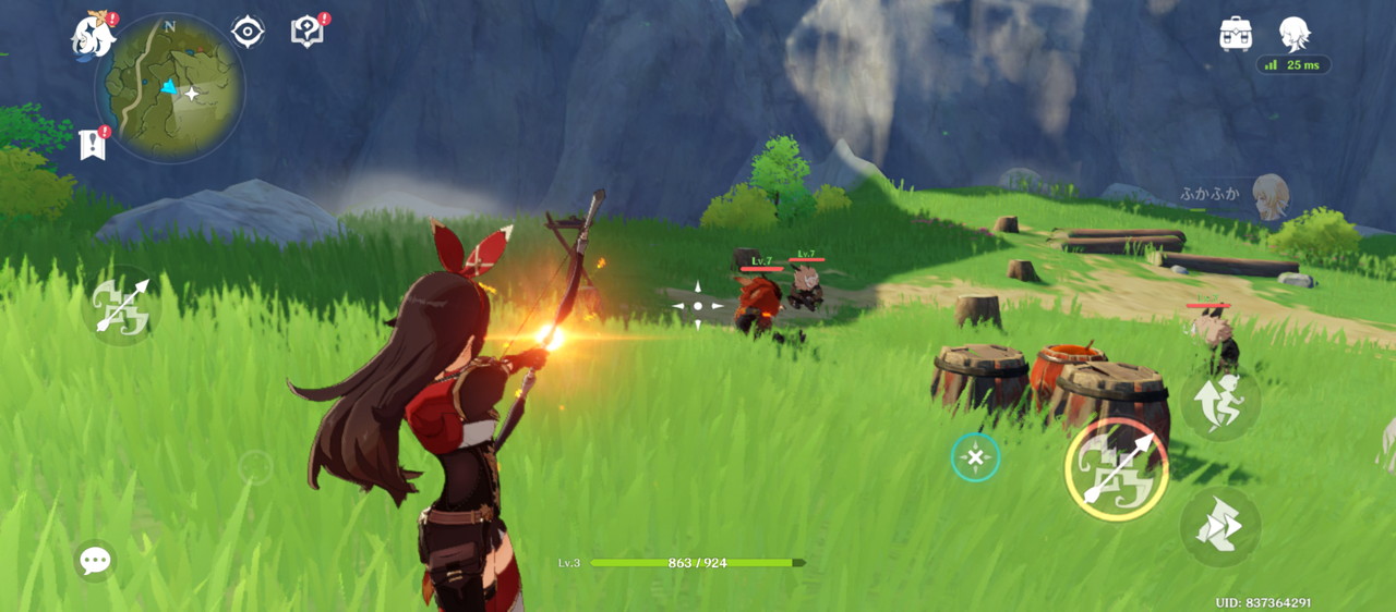 原神のプレイ画面4