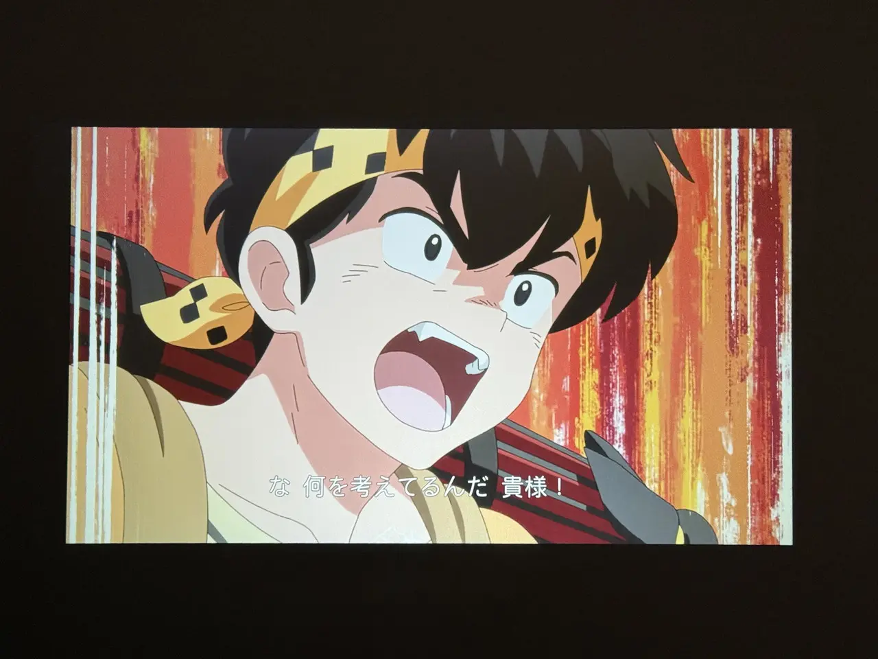 iWiMiUS P65で投影したアニメ映像