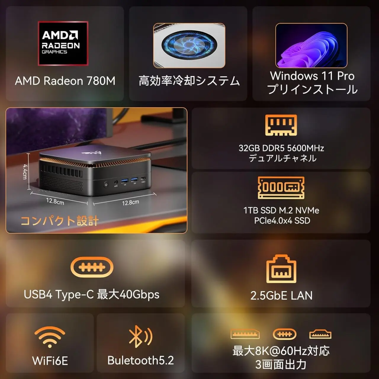 NiPoGi G1のスペック説明画像