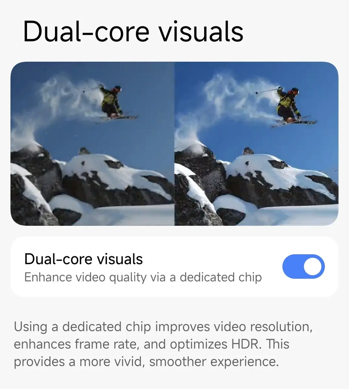 デュアルコアビジュアル設定