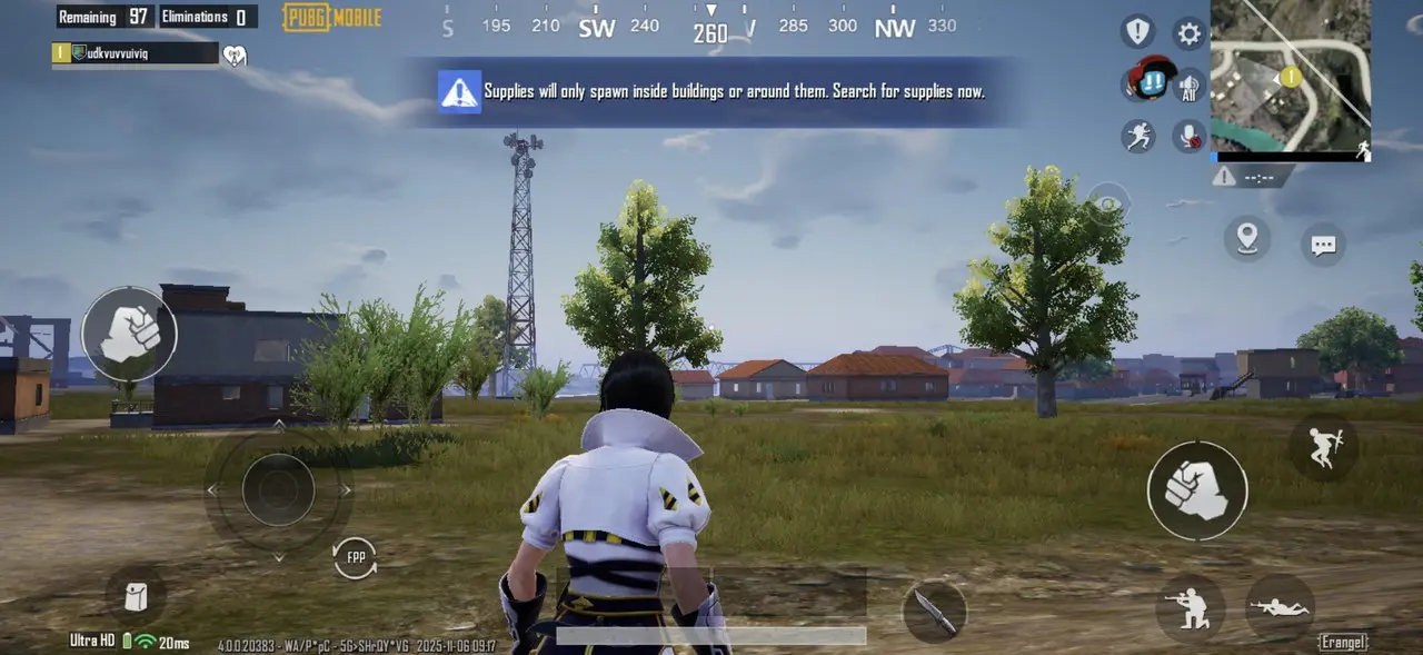 PUBGのプレイ画面1