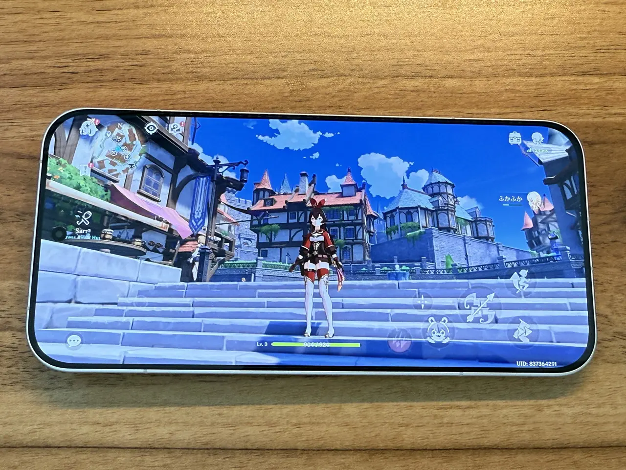 REDMI K90 Pro Maxで原神をプレイしている様子