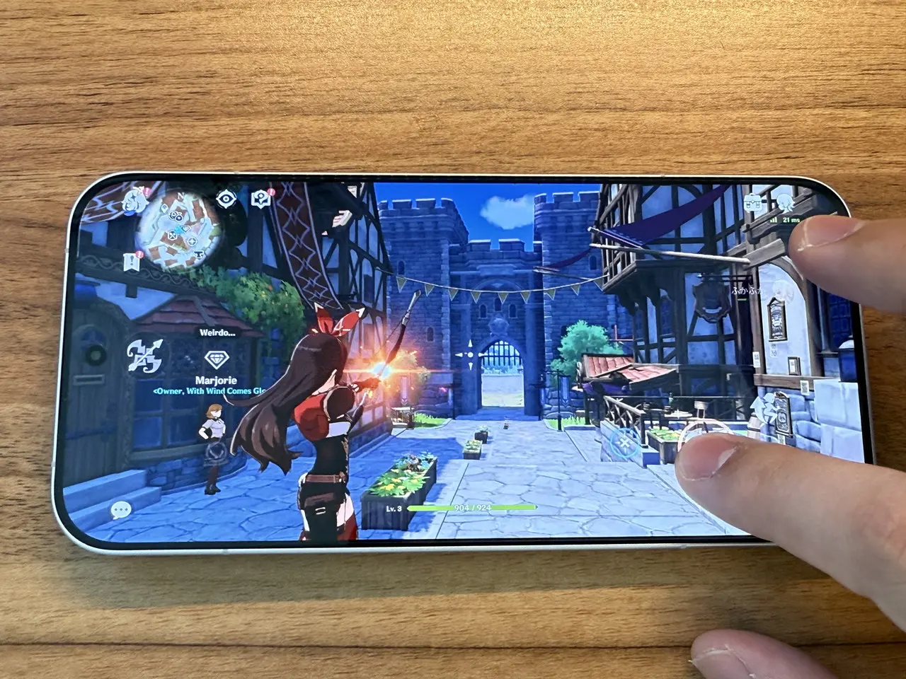 原神のプレイ画面1