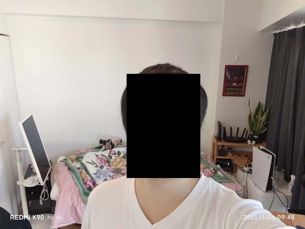 フロント(前面)カメラで撮影した写真