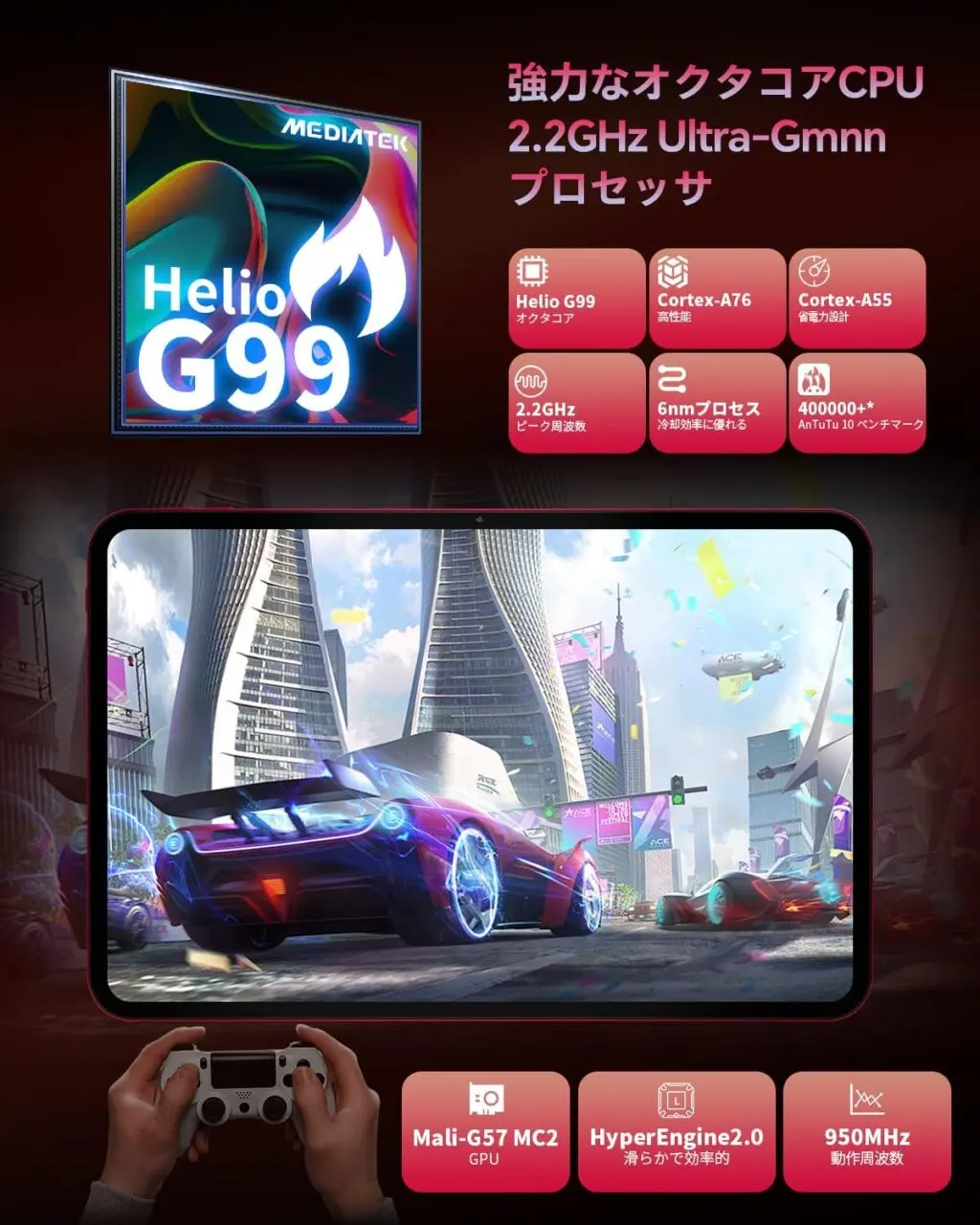 Helio G99オクタコアプロセッサー