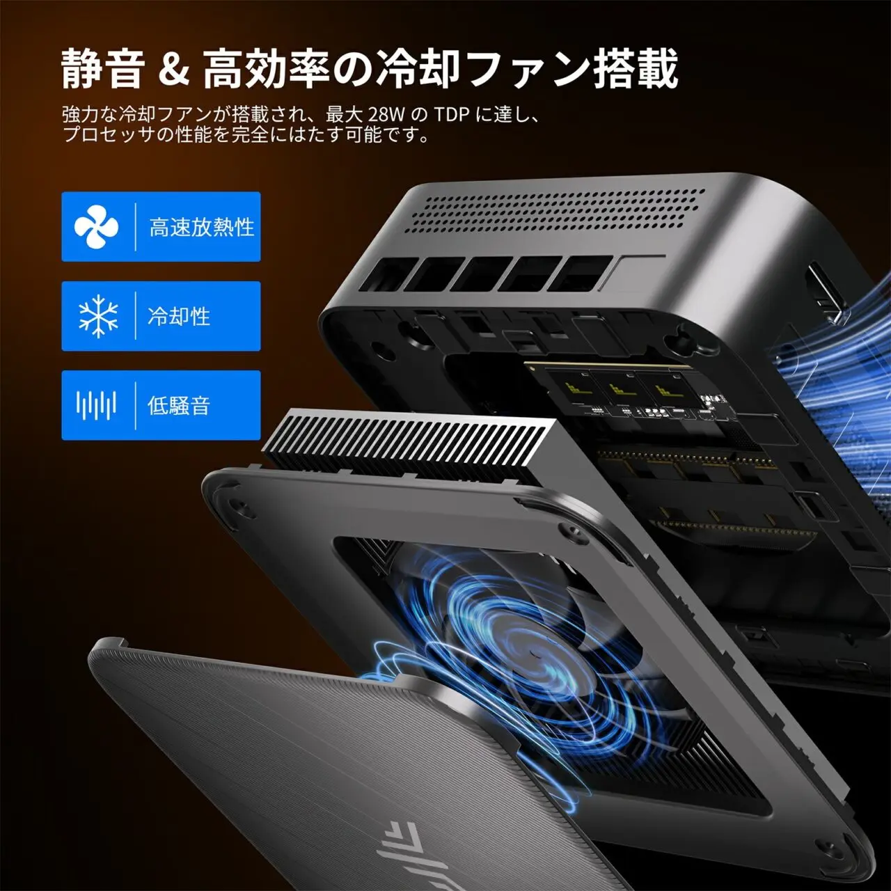 NiPoGi E3B (7430U)の冷却機構