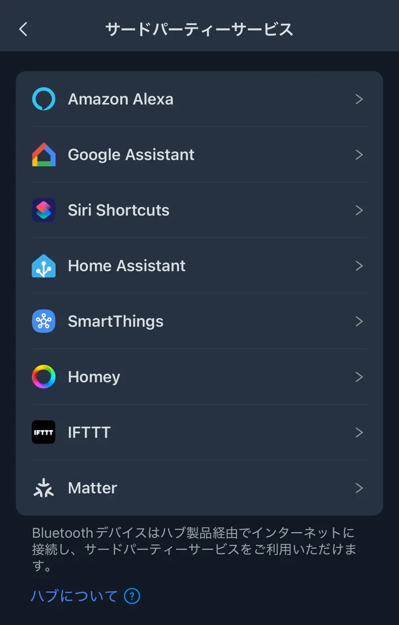 サードパーティサービス一覧