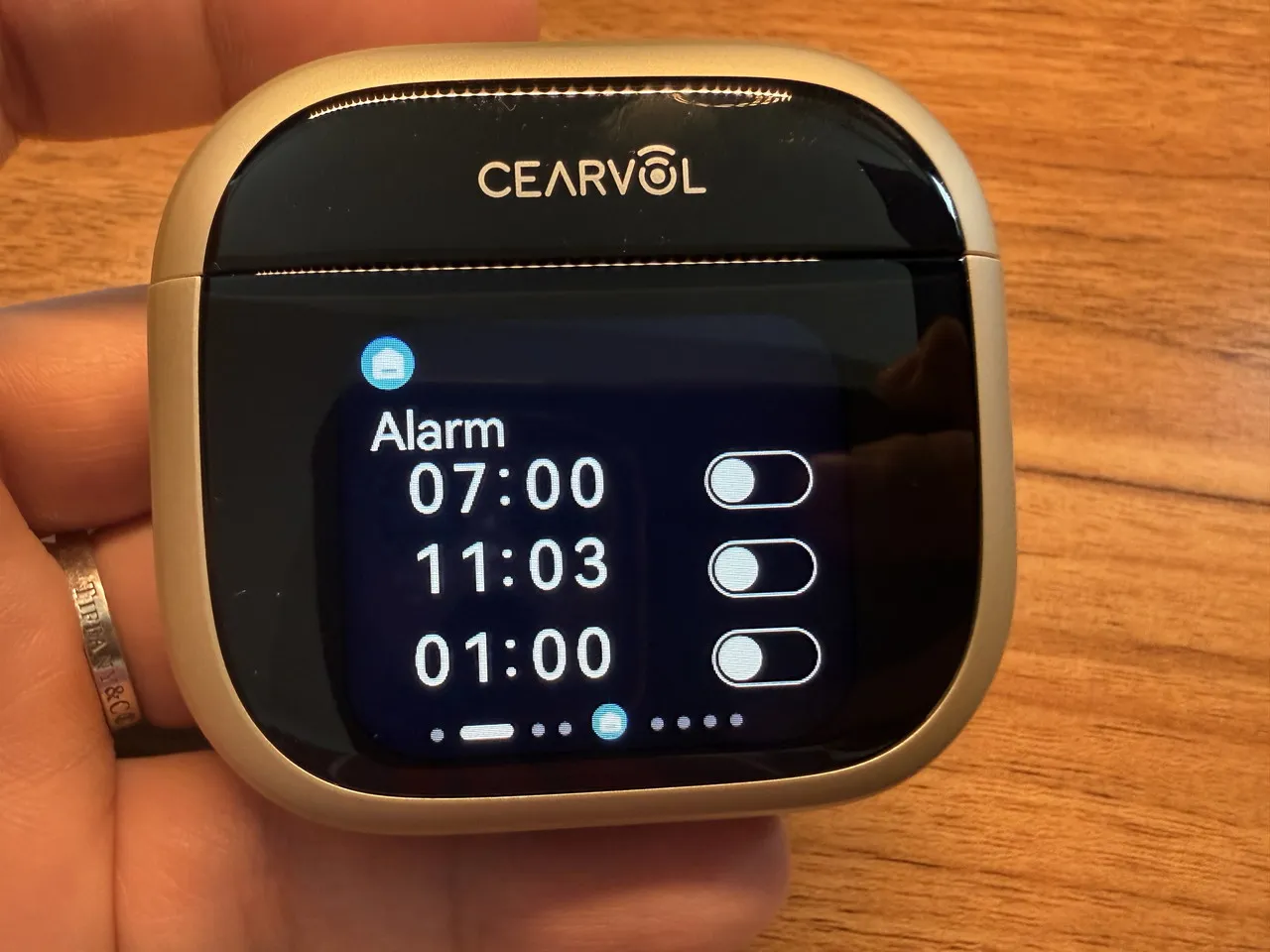 アラーム設定画面