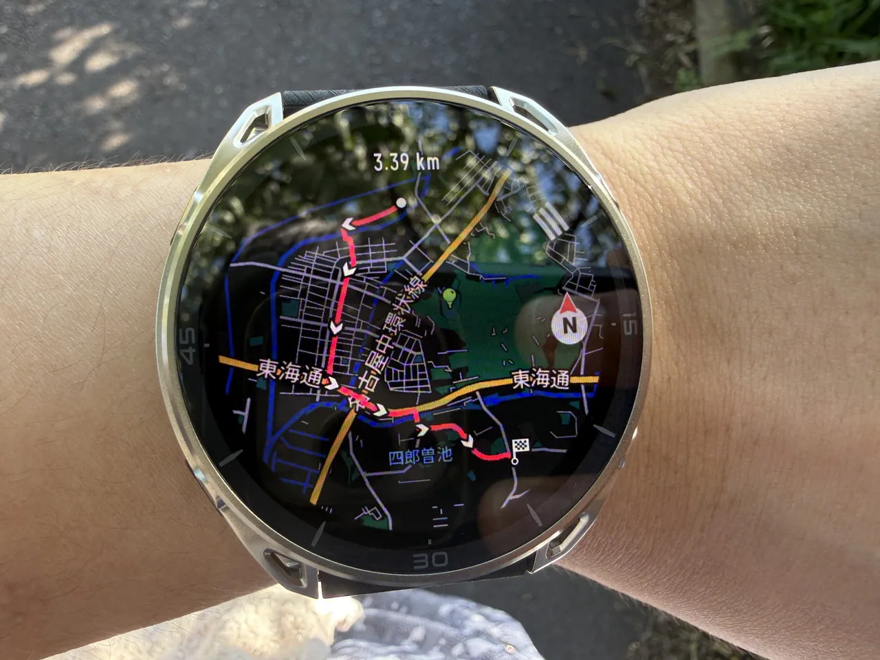 Amazfit Cheetah 2 Ultraでマップを表示している