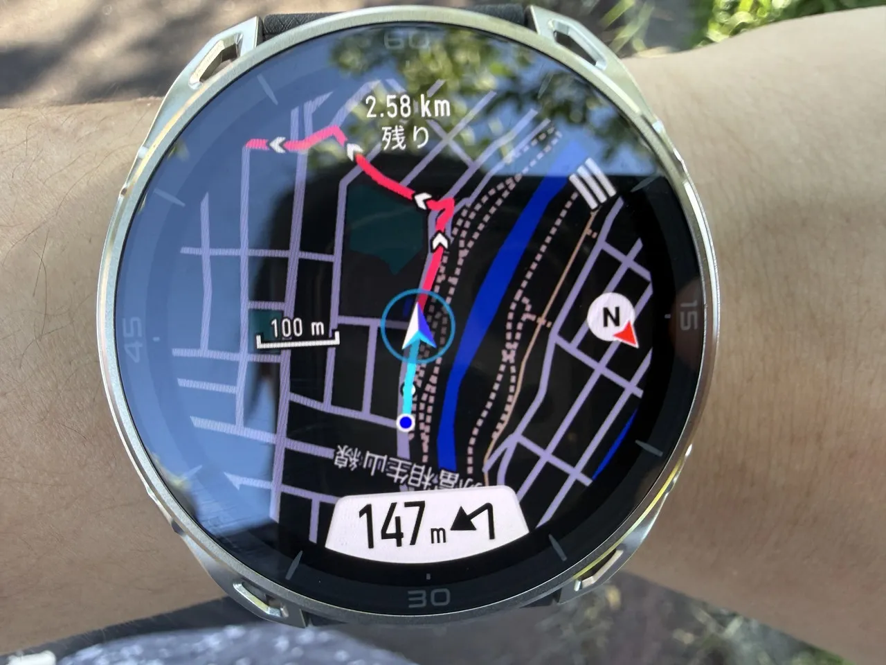 Amazfit Cheetah 2 Ultraでナビ機能を利用している