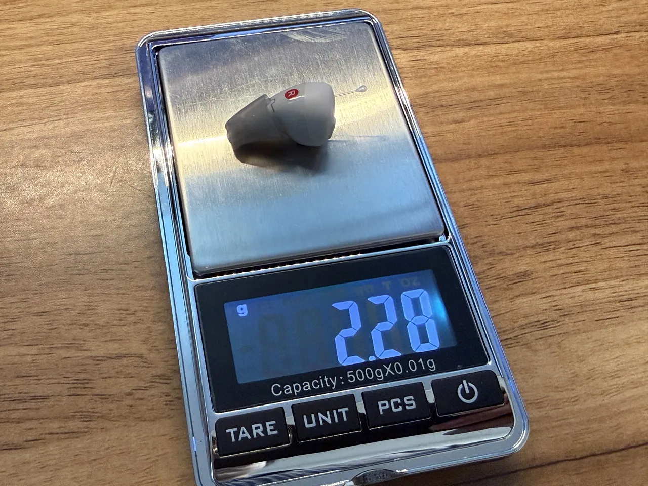 集音器単体を計量している