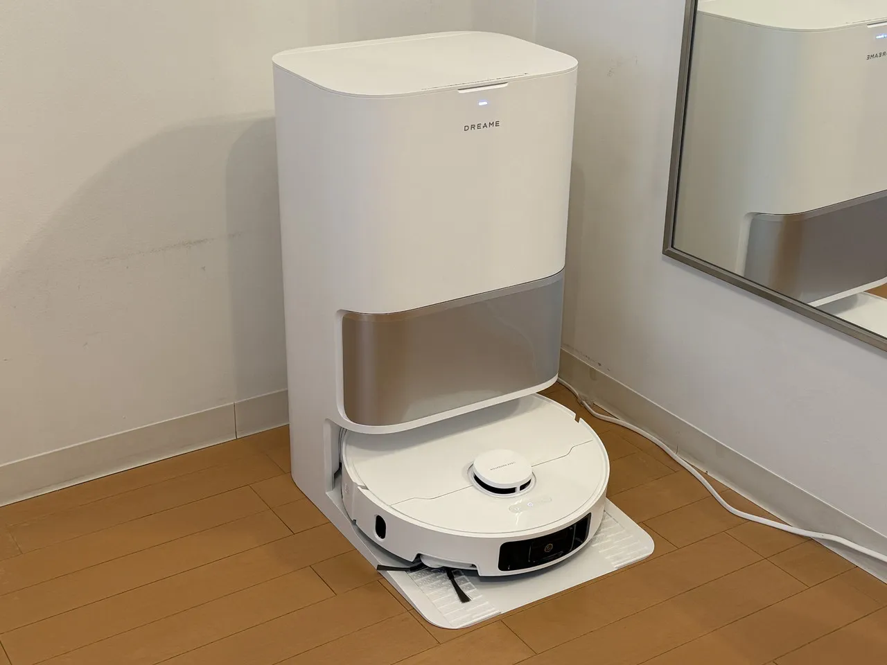 ロボットをステーションに設置した