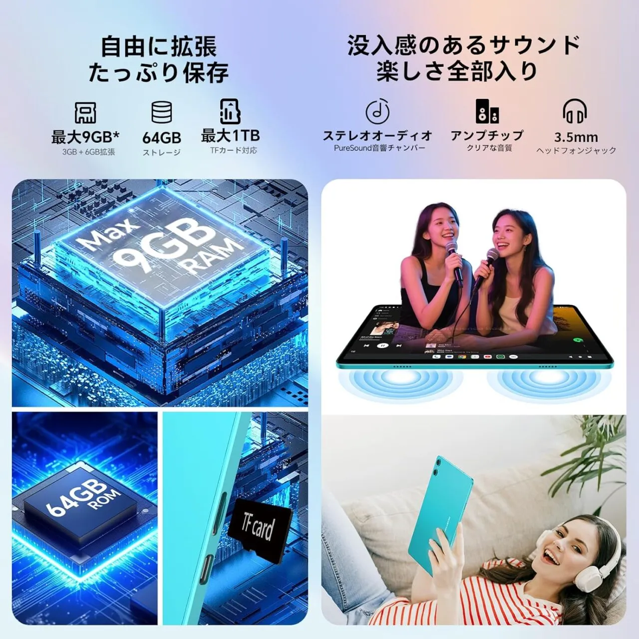 Teclast P33 CASEのSoC・RAM・ROM仕様