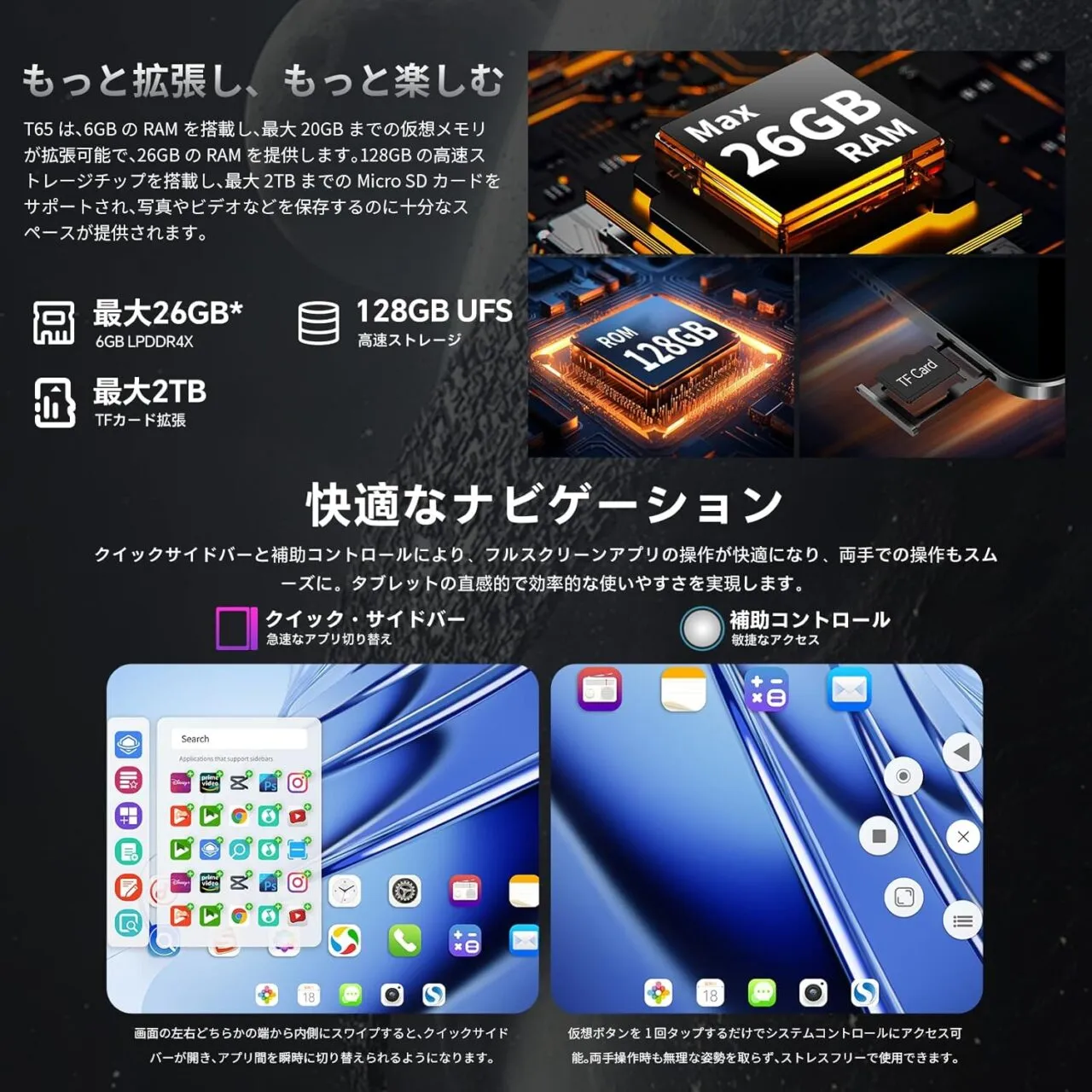 Teclast T65 128GBのストレージ仕様