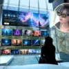 VITURE Luma Ultraを着けて映像を観ている女性