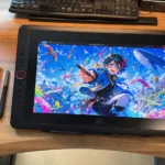 デスク上で起動しているXPPen Artist 15.6 pro V2