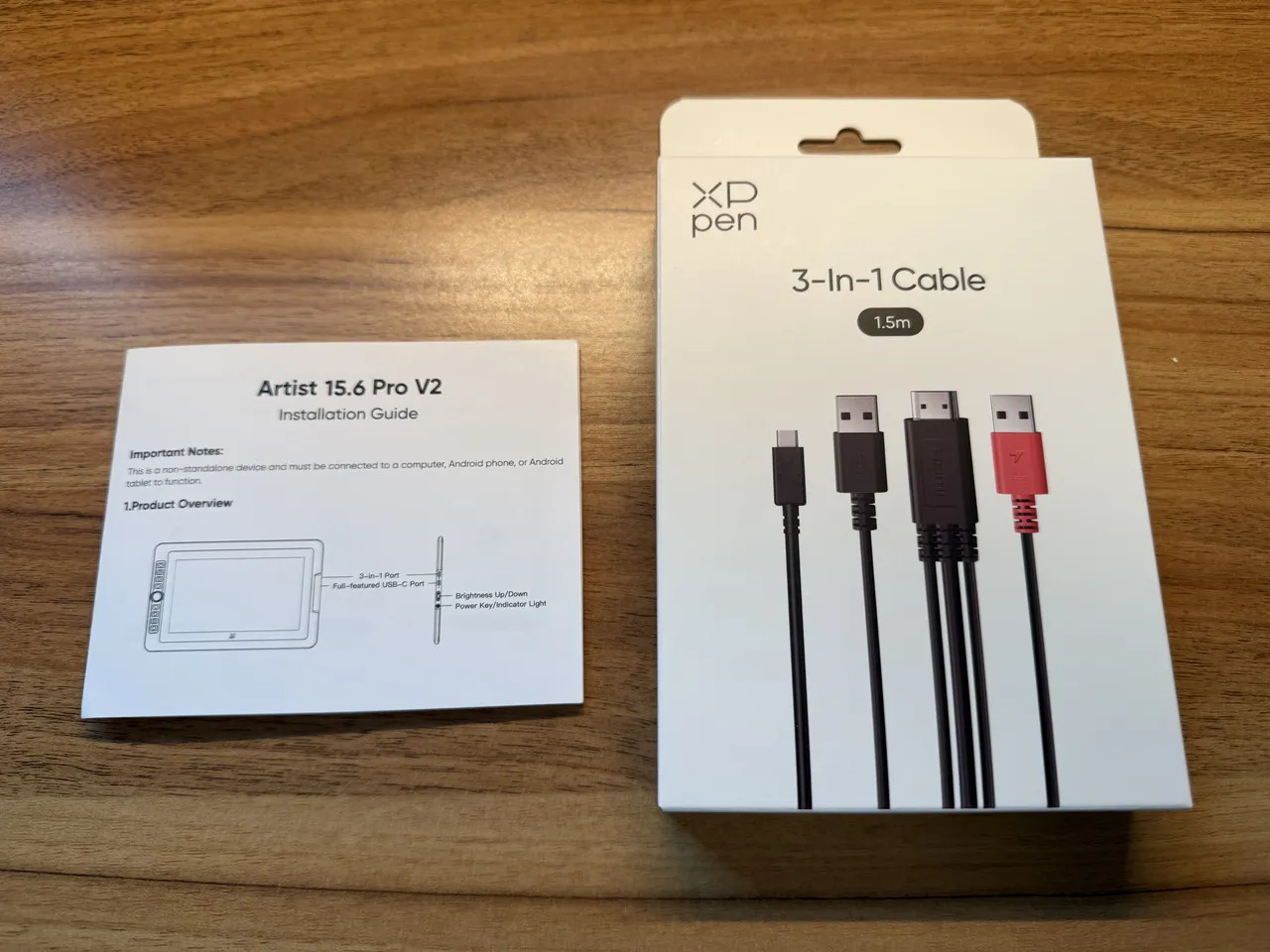 3-in-1ケーブルの箱