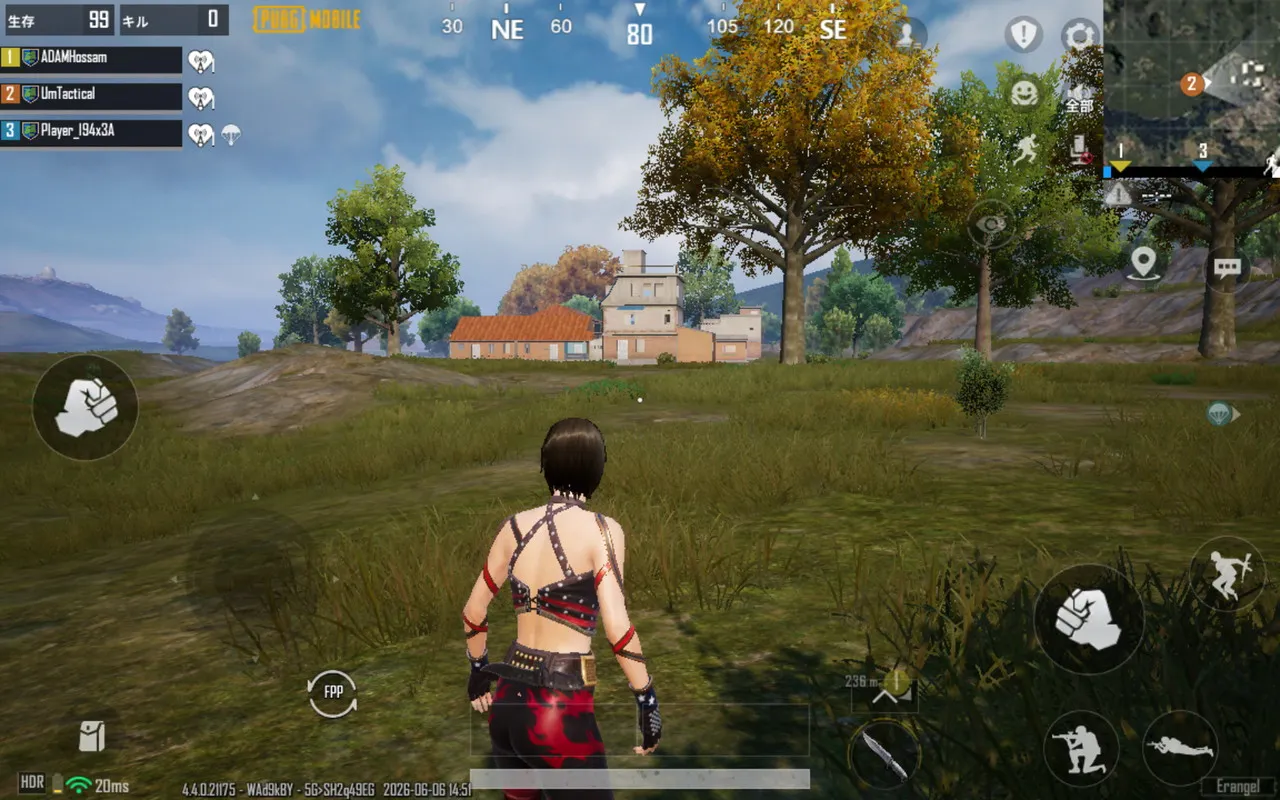 PUBGのプレイ画面1