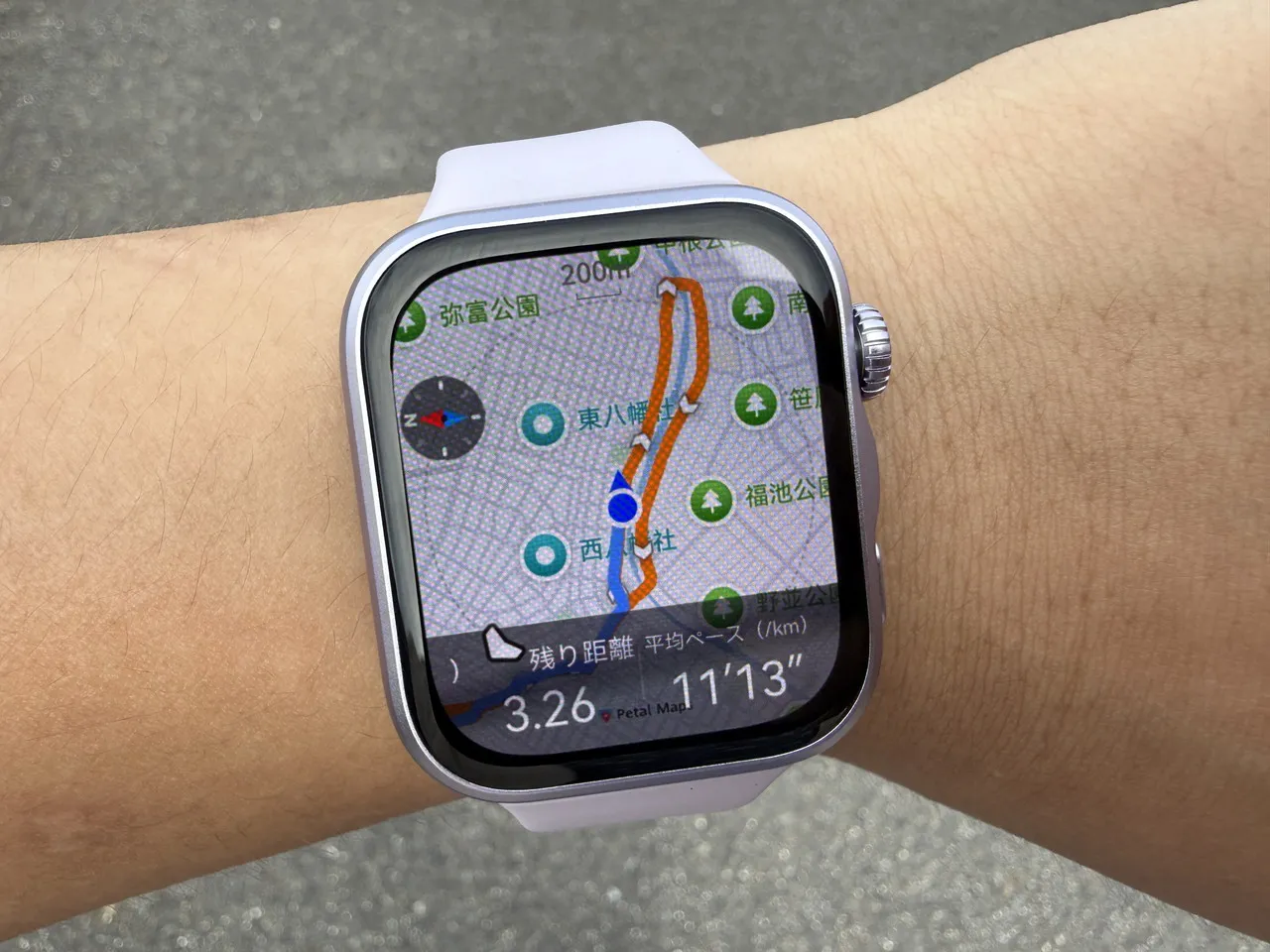 HUAWEI WATCH FIT 5でルートナビを使用している