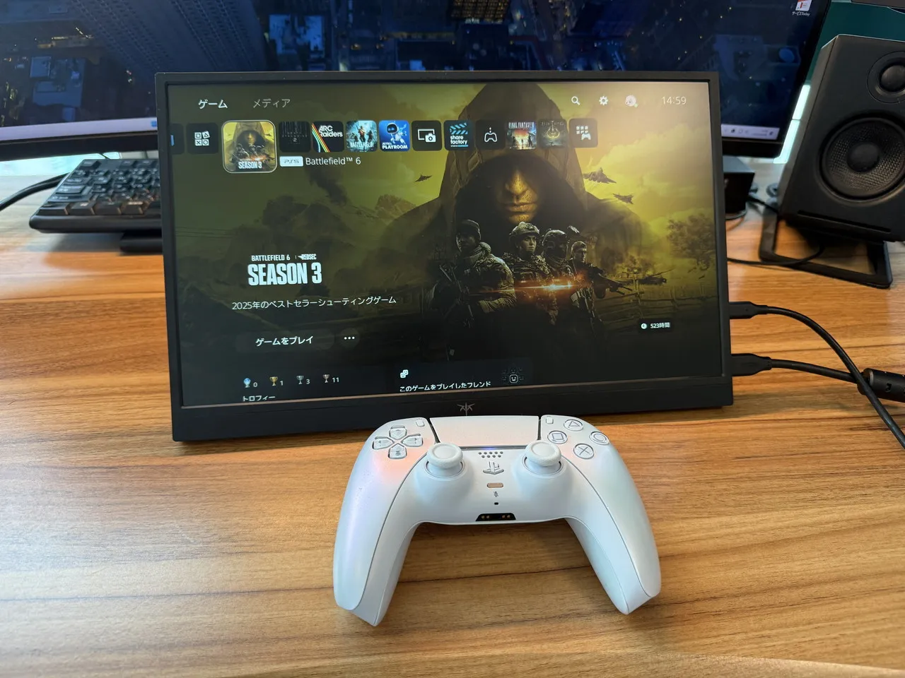 KTC H15F9 モバイルモニターでゲームをプレイしている