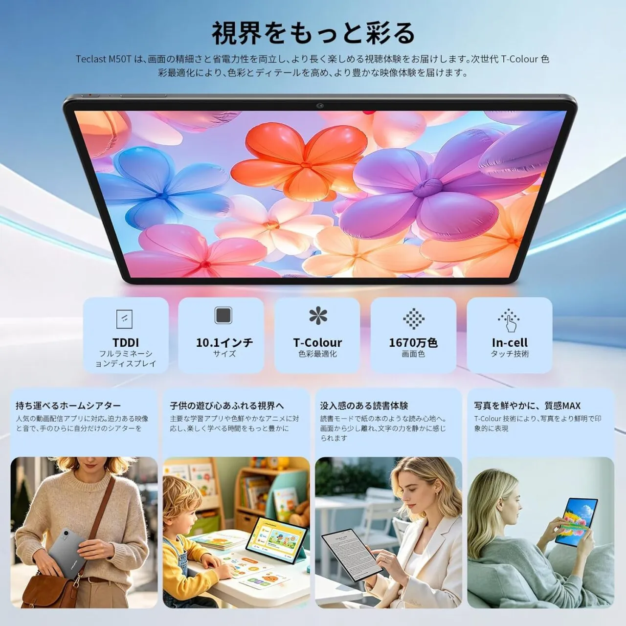 Teclast M50Tのディスプレイ仕様
