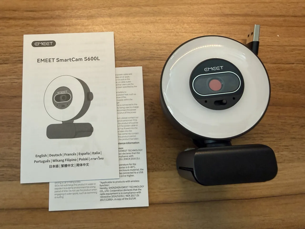 EMEET SmartCam S600Lの付属品一式