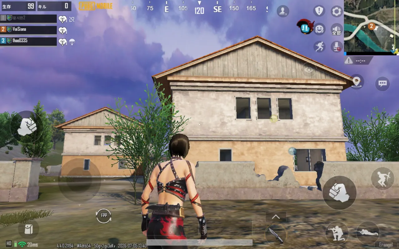 PUBGのプレイ画面1
