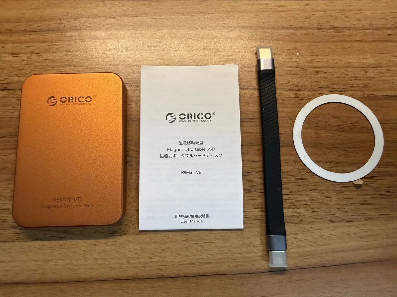 ORICO K5Miniのパッケージ内容